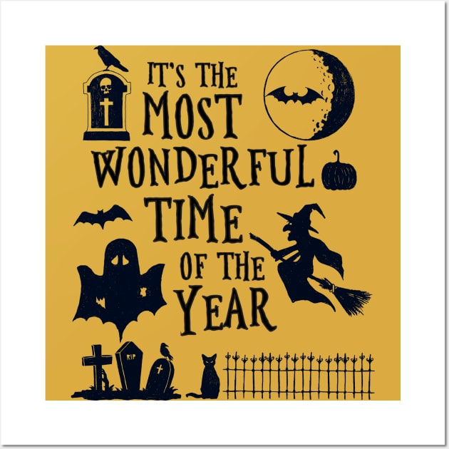 SCARY AND FUNNY HALLOWEEN SHIRT Wall Art by YellowDogTees